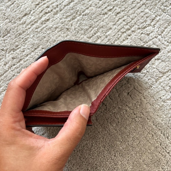 Michael Kors Red Bi-Fold Snap Wallet - Picture 11 of 13